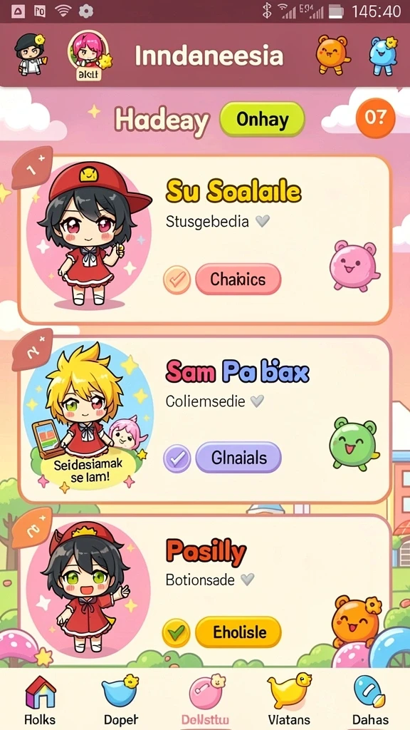 rr777 - Screenshot memperlihatkan misi dan tantangan dalam game.